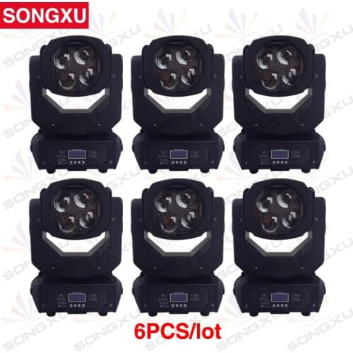 4x25W Super Beam LED Moving Head Light 130W Colorful Moving Head Light for Disco Nightclub Wedding Party SONGXU 6pcs/lot
