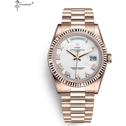 2019 Hot Luxury Top Brand Watch Men Roman Scale Mens Wrist Watch Waterproof Japan Quartz Day Date Watch For Men Jewelry Reloj