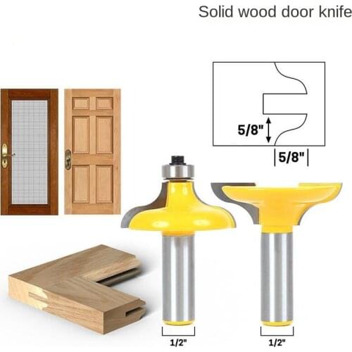 2PC 1/2" Shank Entry Door for Long Tenons Router Bit woodworking cutter woodworking bits Tenon Cutter for Woodworking Tools
