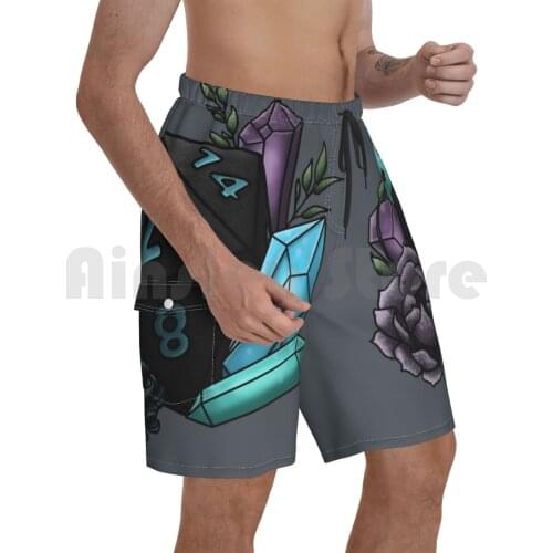 Mystic Class D20-Tabletop Gaming Dice Beach Shorts Men Beach Pants Swimwear D20 Dnd And Tabletop Gaming Dice