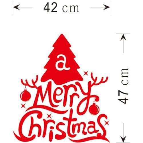 KUCADA creative Christmas tree wall sticker for living room home decoration removable wallpaper pvc diy WP1995