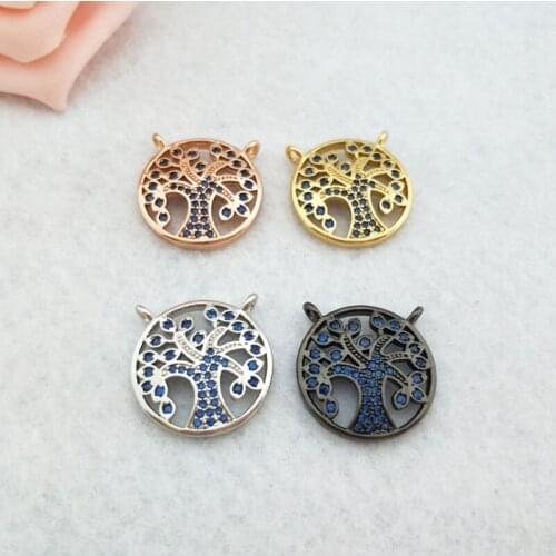 10 Pieces CZ crystal round shaped Charm Pendant pave CZ zircon Micro Pendant women Jewelry Finding DIY necklace making PD849