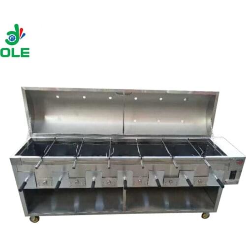 Easy Cleaning Roast Lamb Machine 6 Skewers Commercial Chicken Goat Grill Machine