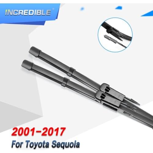 INCREDIBLE Wiper Blades for Toyota Sequoia Fit Hook Arms 26"&22" Pinch Tab Arm 2001-2017