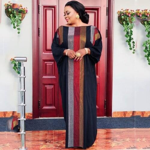New Model European and American style Plus Size Dashiki Diamond African Clothes Abaya Dubai Muslim Dress Robe Africa For Lady