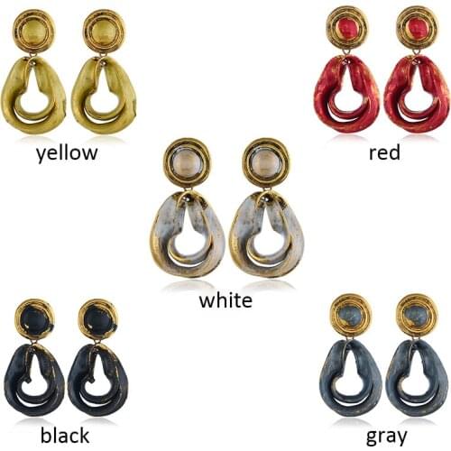 New Fashion Drop Earrings For Women Metal Geometric Earrings For Party Wedding Gift Ear Jewelry Dangle Earring