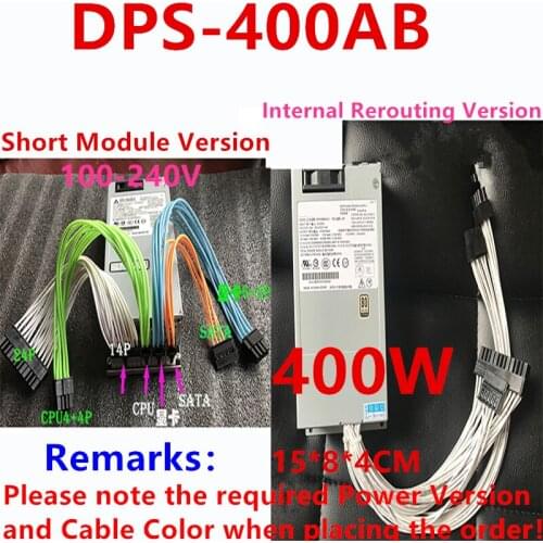 New PSU For Delta ITX Small 1U k35 K39 K49 400W Power Supply DPS-400AB