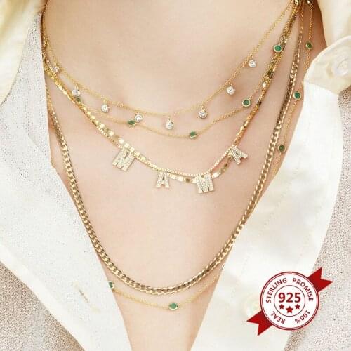 925 Silver Chain Charming Collares Mujer Link Chain Choker Pendant Necklace For Women Girls Wedding Birthday Gift Jewelry