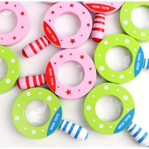 Give Children Best Enlightenment Toy Gift Puzzle Baby Early Educational Toy Gifts Wood Science Observation Magnifier