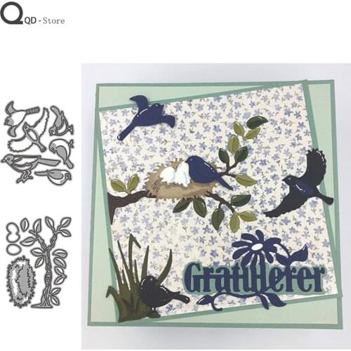 Birds and Bird Nests Cutting Dies New Dies Scrapbooking Mold Cut Childrens Handmade Tools DIY Craft Decoration Metal Dies 2021