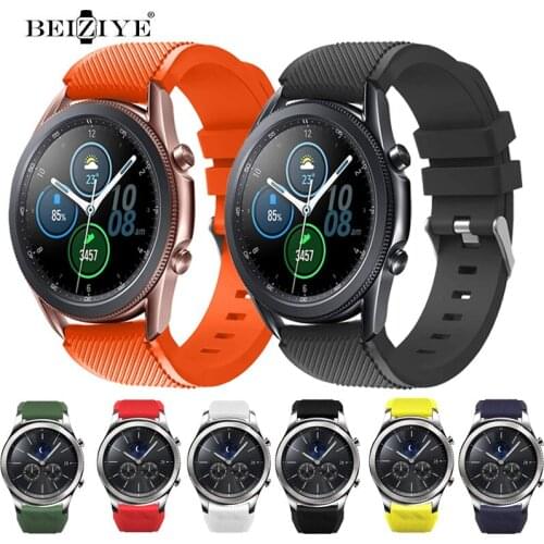22mm Silicone Band For Samsung Galaxy Watch 3 46mm 45mm Sports Strap for Huawei Watch GT GT2 46mm Huami Amazfit GTR 47mm strap