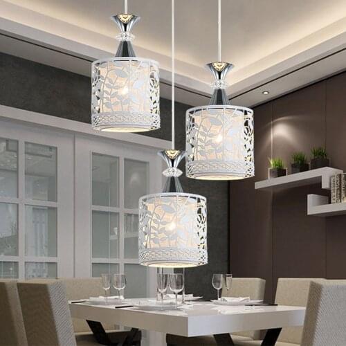 Modern Crystal LED Pendant Lamp 1M Adjustable Hanging Wire E27 Pendant Light For Dining Room Bar Lliving Room Bedroom
