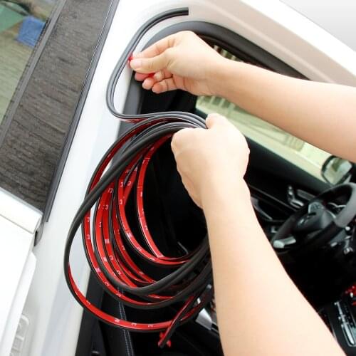 5M Car Door Seal Strip B Type Waterproof Noise Weatherstrip Trim Sound Insulation auto rubber seal Strips