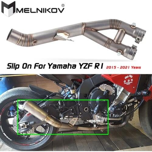 Motorcycle Exhaust Mid Middle Contact Link Pipe For Yamaha R1 YZF R1 YZF1000 2009 - 2014 Years Exhaust Pipe