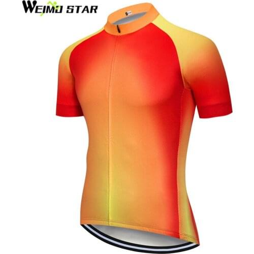 Weimostar Summer Team Red Mens Cycling Jersey Mountain Bike Clothing Breathable Road mtb Bicycle Clothing Uniform Cycling Shirt
