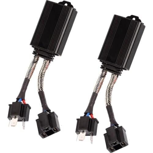 YUNPICAR LED Headlight Canbus Anti-Flicker Harness| Bulbs Resistor Decoder Error Free Conversion Kit for H4 (1 Pair)