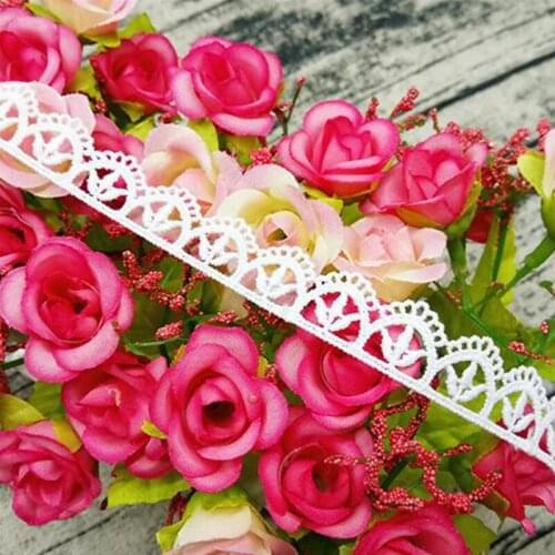1/2/5Yards Flower Lace Trims Eyelash Triming 15MM Ribbon Tape DIY Sewing Curtain Wedding Dress Embroidery Craft Decoration