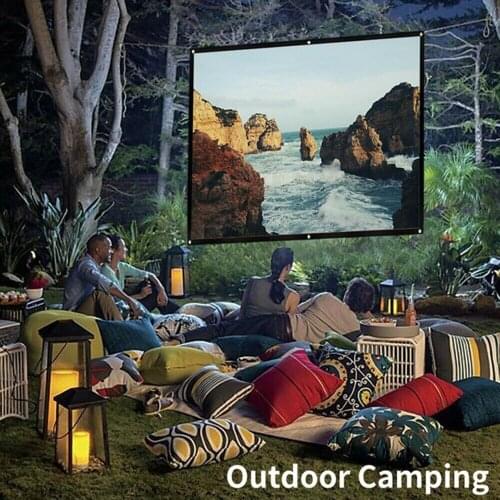 2020 16:9 Portable Foldable Projector Screen HD Home Theater Outdoor Camping 3D Movie ScreFor Travel Home Theater DLP Projektor