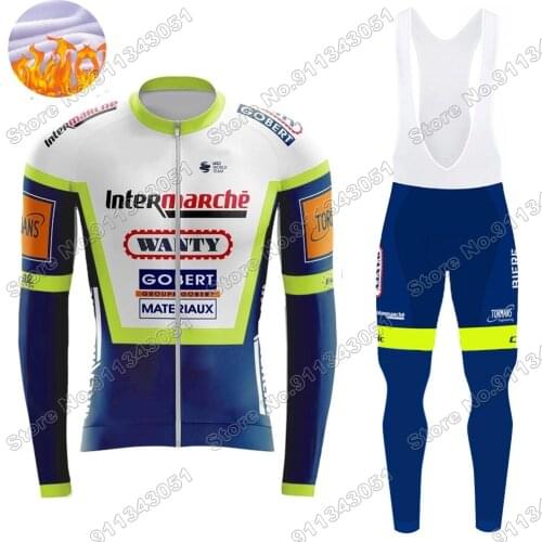 2021 Team Wanty Cycling Clothing Winter Cycling Jersey Set Men Race Bike Road Suit Bicycle Jacket Pants Maillot Ropa Ciclismo