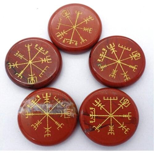 5Pcs/set 25x6mm Wholesale Natural Red Jasper Seven Chakras Reiki Healing CAB DIY Jewelry Accessories S209