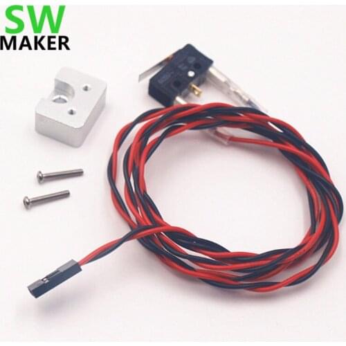 SWMAKER 6pcs/set kossel k800 metal end stop mount plate and endstop kit for DIY 3D printer aluminum alloy endstop holder