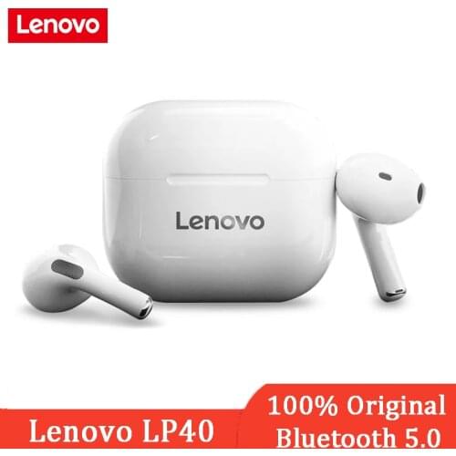 Original Lenovo LivePods LP40 TWS Semi-in-ear Earphones Bluetooth Headphones True Wireless Earbuds with Touch Control Headset