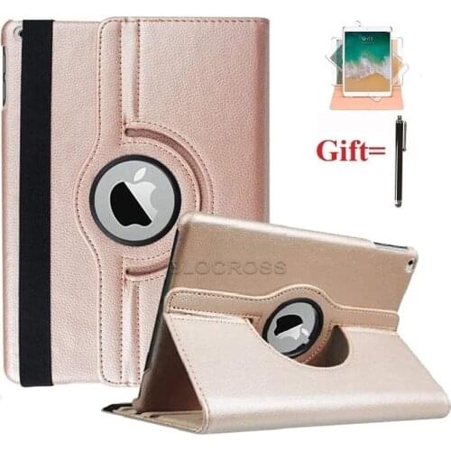 Cover for iPad 9.7 Inch iPad 2/3/4 Case 360 Rotating Stand Smart Magnetic Stand for iPad 2nd / 3rd / 4th Gen 2011 2012 with pen