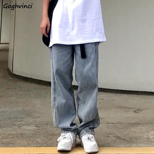 Jeans for Women Retro Boyfriend Streetwear Skaters Comfortable Loose Students Fashion Ins Korean Style Couple Harajuku Simple