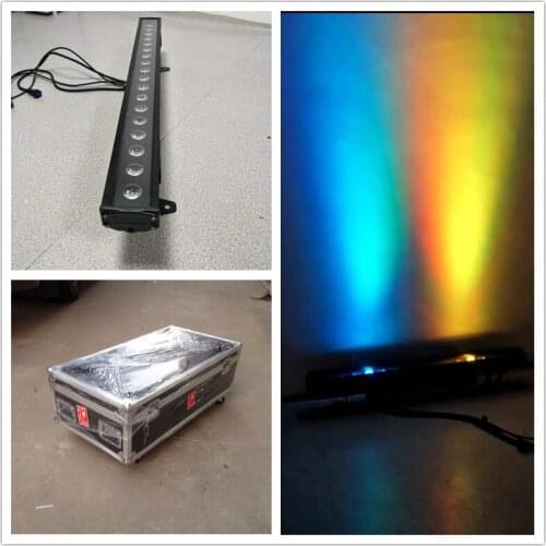 Flightcase) 20pieces 18x10w led pixell wall washer outdoor dmx bar led rgbw wall washer light for outdoor building