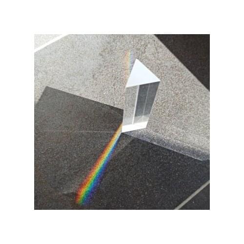 Photography Triangular Prism for Photos Without Stand 30*30*60MM Rainbow Crystal Glass Effects Filter for Photo Studio Shooting