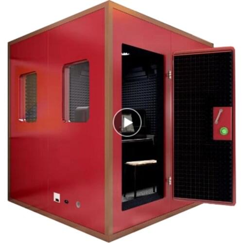 【Global Delivery】6.5x6.5ft Aluminum plastic Panel sound-proof Vocal Booth room Modular Detachable host studio Vocal Booth