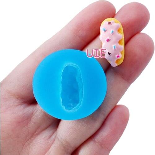 GYL548U 25.5mm x 15.3mm Bread Silicone Mold Fondant Cake Decoration Candy Resin Clay Earrings Necklace Craft Soap Candle