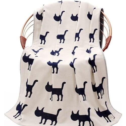 Cotton gauze bath towel three layer Cartoon printed bath towel Home Textile bathroom terry towel Beach Towel 70*140