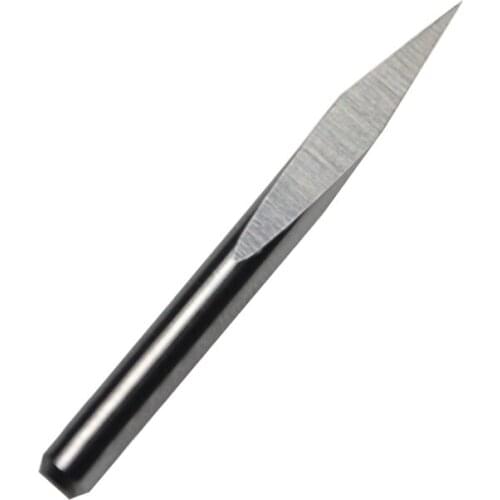 HUHAO 5pcs 4mm Dia 20 Angle 0.1mm Tip 3 Edge Carbide Woodworking Tools CNC Router Machine