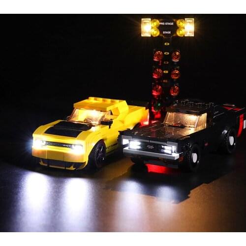 LED light kit for the 75893 Speed Champions Dodge Challenger SRT Demon Charger R/T (only light kit included)