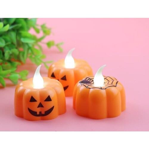 Creative Pumpkin Candle Night Light Decoration Props Halloween Jewelry Lights Event Gifts Ghost Festival Glowing Toys LED Lights