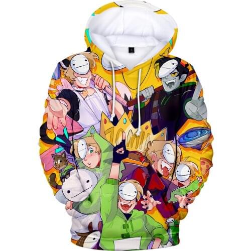 2021 hot sale dreamwastaken printed hoodie boy girl high quality comfortable pullover clothing autumn cartoon pattern sweatshirt