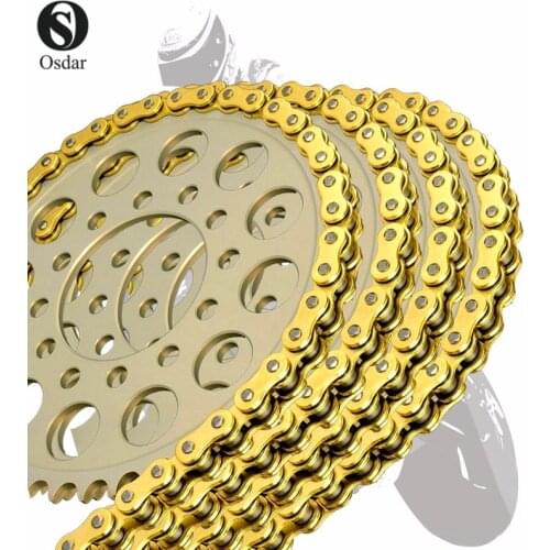 Motorbike DID Drive 428 Chain Gold Roller Chain Tension Motocross Gold O-Ring Length 136 Motorbike link