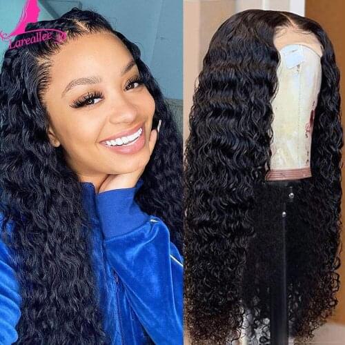 Water Wave 4x4 Lace Closure Wigs Human Hair Malaysian Human Hair Lace Closure Wig with Baby Hair Preplucked for Black Women
