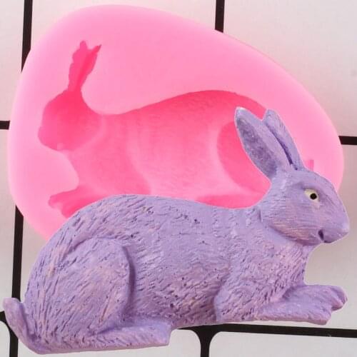 Easter Rabbit Silicone Mold Cupcake Topper Fondant Molds DIY Cake Decorating Tools Candy Clay Resin Chocolate Gumpaste Mould