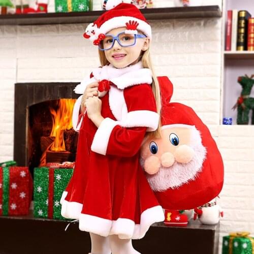Dress Winter Spring Warm Boy Girls Thicken Outerwear Long Sleeve Cotton Plus Velvet Kids Teenagers Christmas Gift High Quality