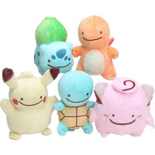 12-18cm Anime plush doll Charmander Squirtle Bulbasaur Clefairy Ditto Metamon Plush stuffed Toys