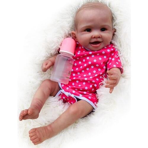 Reborn Doll 20-inch Realistic Newborn Reborn Baby Vinyl Painted Movable Doll Limbs DIY Cute Doll Kit