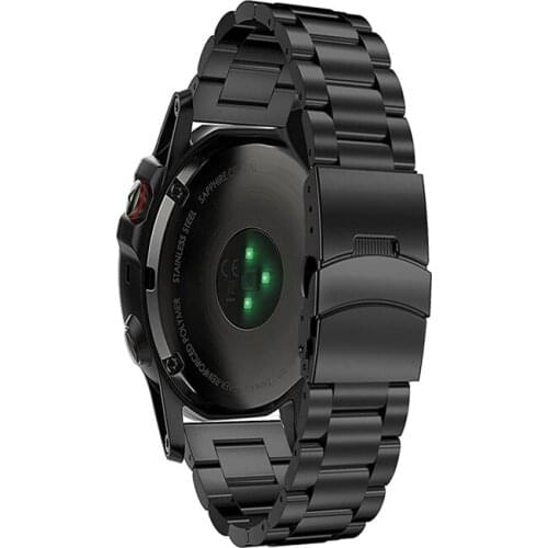 26MM Stainless Steel Watch Band for Garmin Fenix 3 Replacement Wristband Strap for Fenix 5X/Fenix 3 HR/Foretrex 601/ 701 Belt