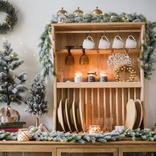 2021 Christmas rattan desktop cedar with artificial flower simulation tree vine green plant desktop home wall-mounted decoration
