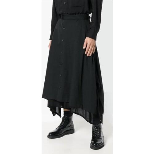 Wide leg pants, two-layer culottes, loose dark original low-end pants
