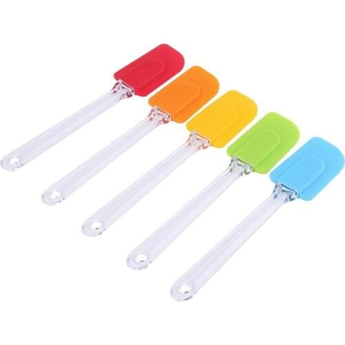 1Pc Silicone Cream Baking Scraper Non Stick Butter Spatula Chocolate Spreader Heat Resistant Kitchen Pastry Tools Randomly Sent