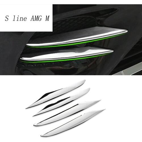 Car Styling Chrome Front Fog Light Lamp decoration Cover Sticker Trim For Mercedes Benz GLC Class X253 Sport Auto Accessories