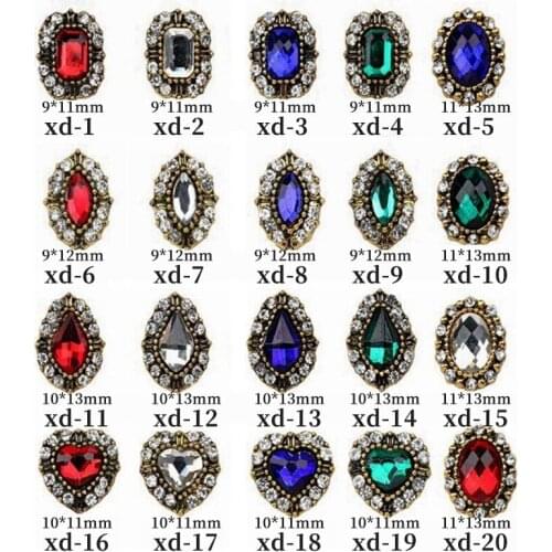 New Retro 3D Glitter Gemstone Color Rhinestone Decoration Flat Back Boutique Gemstone Graphic DesignDIY Nail Art Decoration Tool