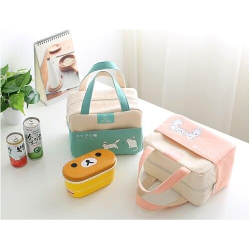 Warm small portable insulated refrigerated lunch picnic storage bag portable tote bag school student office worker lunch bag